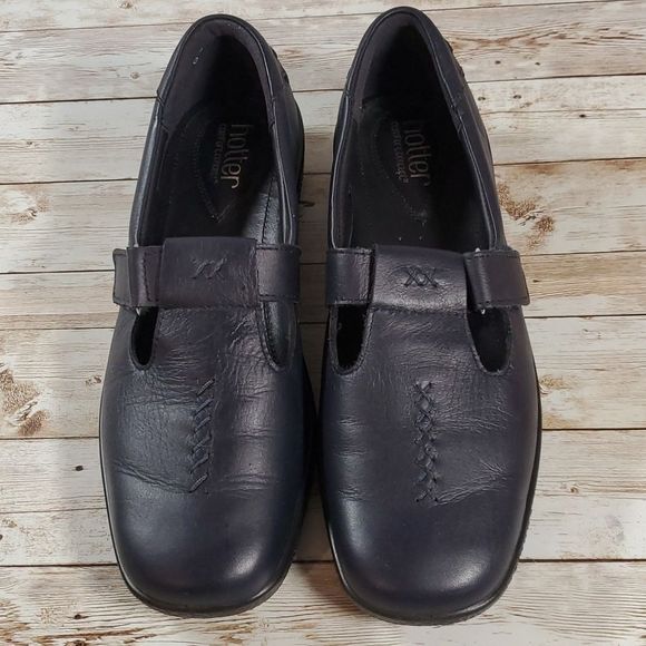 Hotter Sunset Mary Jane Shoes in Dark Navy Blue Leather US 10 Comfort Concept - Picture 10 of 11